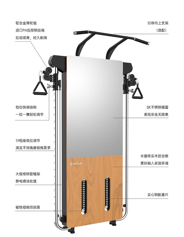 SH-G699 壁挂式拉绳训练器-广西好博体育健身器材有限公司